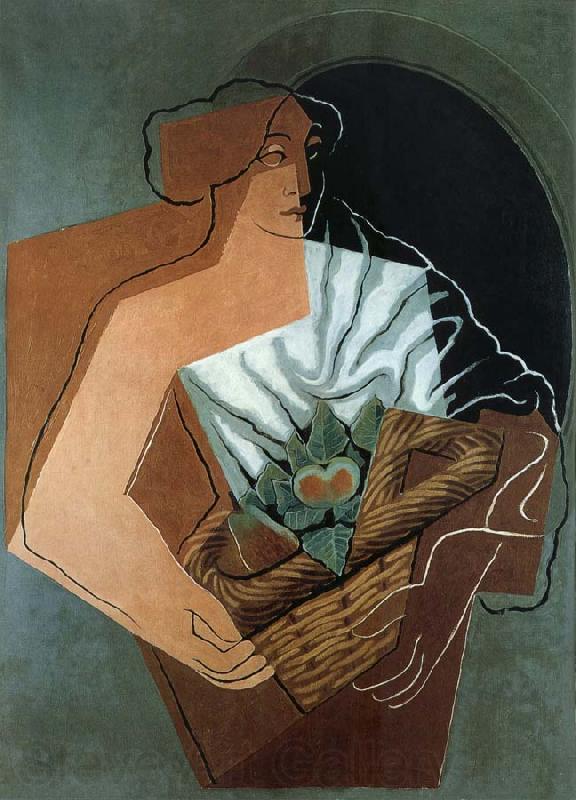 Juan Gris The Fem carring the basket Norge oil painting art